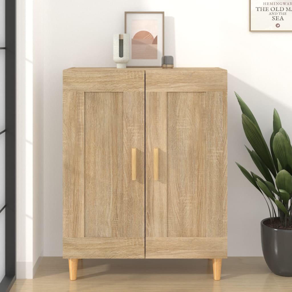 Dressoir 69,5x34x90 cm bewerkt hout sonoma eikenkleurig is nu te koop bij PeponiXL, paradijselijk wonen!