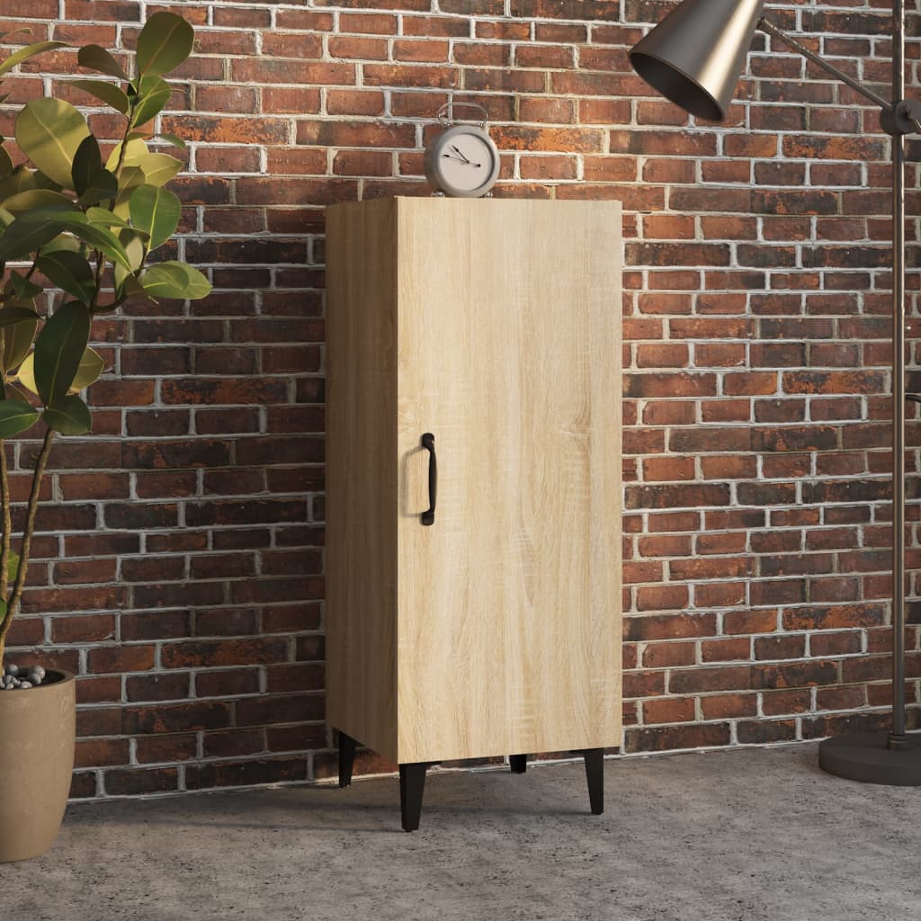 Dressoir 34,5x34x90 cm bewerkt hout sonoma eikenkleurig is nu te koop bij PeponiXL, paradijselijk wonen!