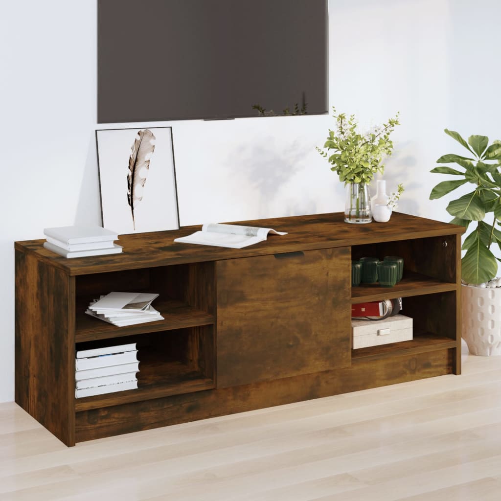 Tv-meubel 102x35,5x36,5 cm bewerkt hout gerookt eikenkleurig is nu te koop bij PeponiXL, paradijselijk wonen!