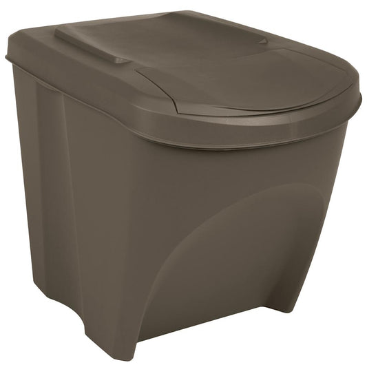 Vuilnisbakken 3 st stapelbaar 75 L polypropeen grijs is nu te koop bij PeponiXL, paradijselijk wonen!