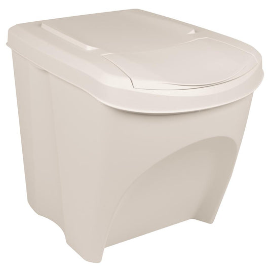 Vuilnisbakken 3 st stapelbaar 75 L polypropeen wit is nu te koop bij PeponiXL, paradijselijk wonen!