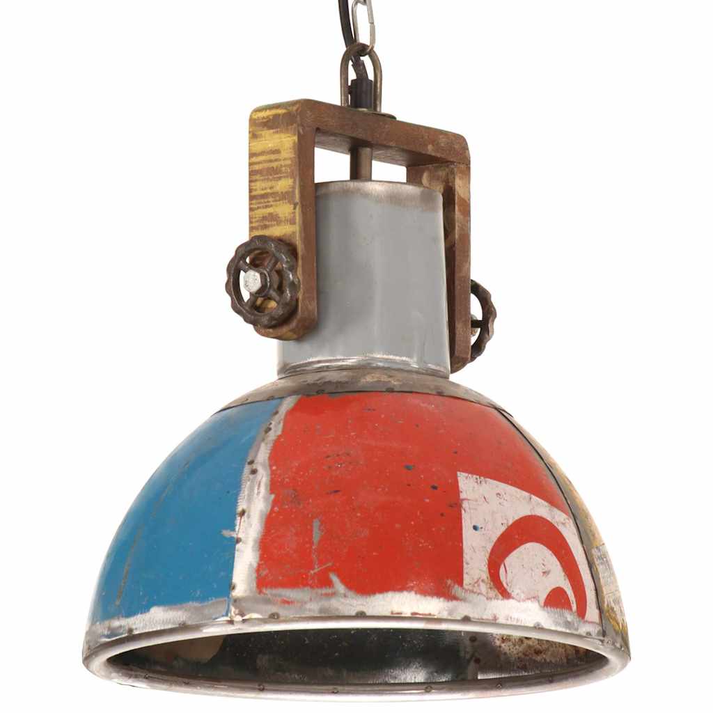 Hanglamp industrieel rond 25 W E27 30 cm meerkleurig is nu te koop bij PeponiXL, paradijselijk wonen!