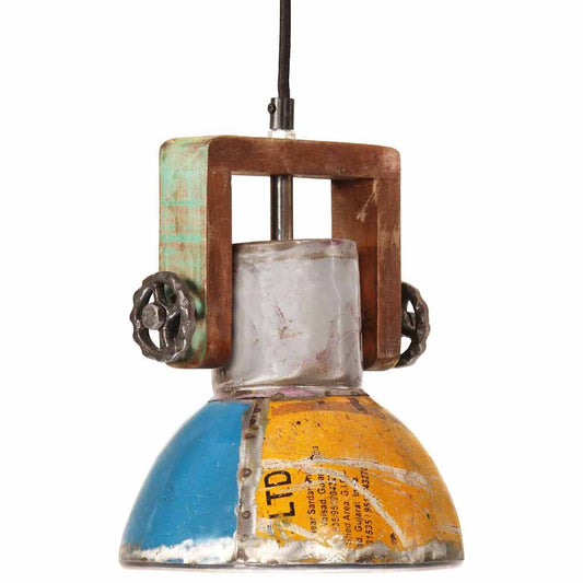 Hanglamp industrieel rond 25 W E27 19 cm meerkleurig is nu te koop bij PeponiXL, paradijselijk wonen!