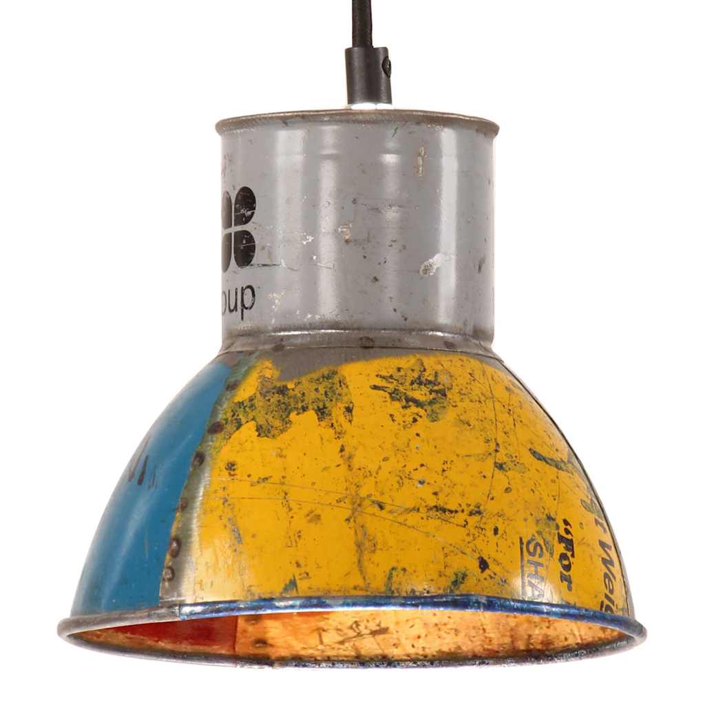 Hanglamp industrieel rond 25 W E27 17 cm meerkleurig is nu te koop bij PeponiXL, paradijselijk wonen!