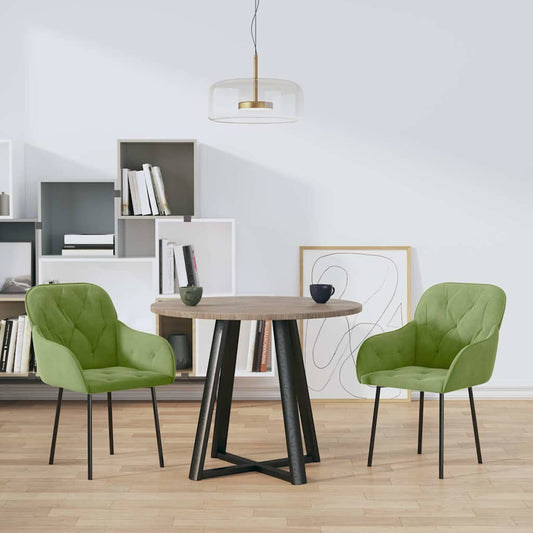 Eetkamerstoelen 2 st fluweel lichtgroen is nu te koop bij PeponiXL, paradijselijk wonen!