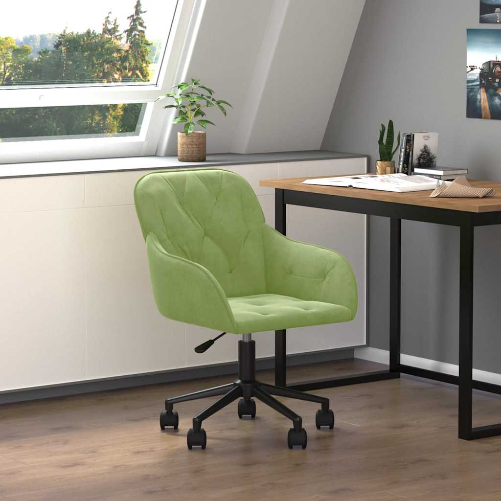 Kantoorstoel draaibaar fluweel lichtgroen is nu te koop bij PeponiXL, paradijselijk wonen!