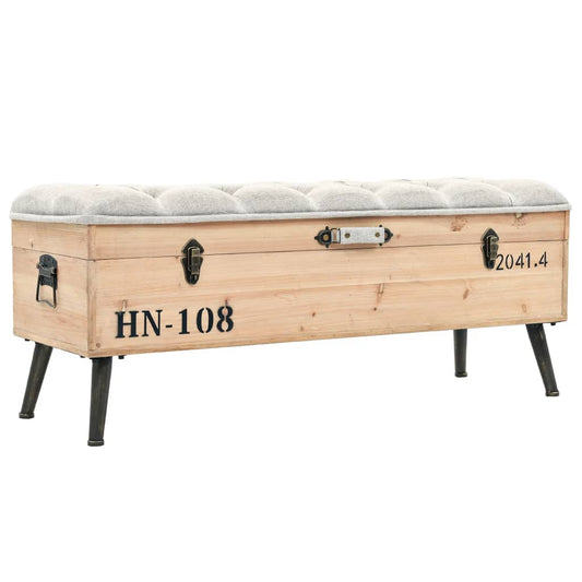 Opbergbank 110 cm Massief Hout Vuren is nu te koop bij PeponiXL, paradijselijk wonen!