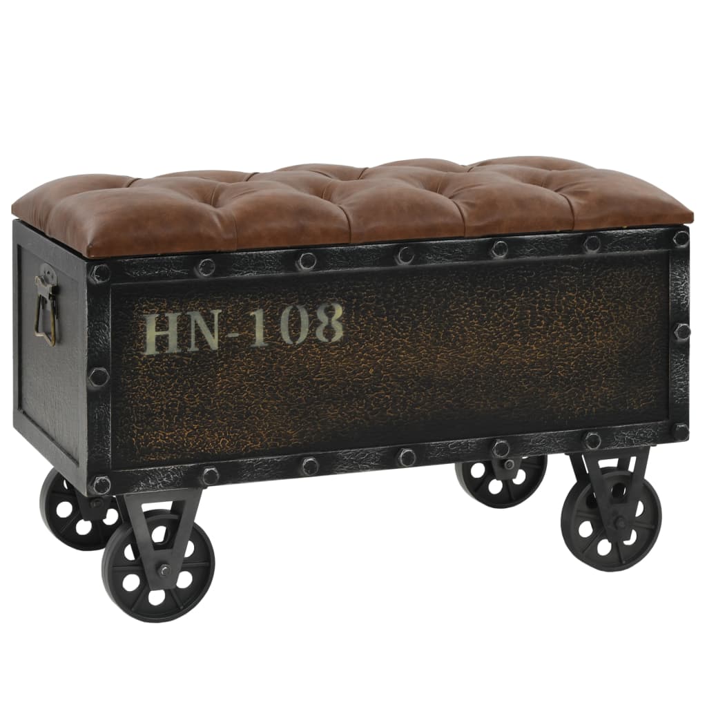 Opbergbank met Wielen 80,5 cm Massief Hout Vuren is nu te koop bij PeponiXL, paradijselijk wonen!