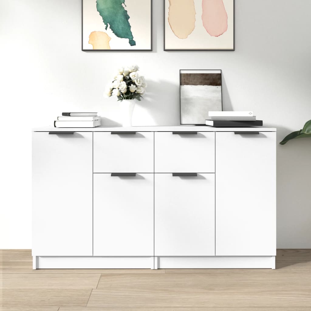Dressoirs 2 st 60x30x70 cm bewerkt hout wit is nu te koop bij PeponiXL, paradijselijk wonen!