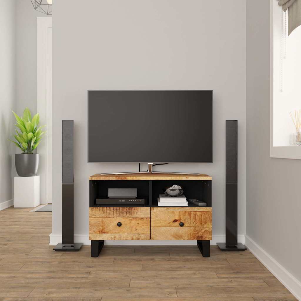 Tv-meubel 70x33x46 cm massief mangohout is nu te koop bij PeponiXL, paradijselijk wonen!
