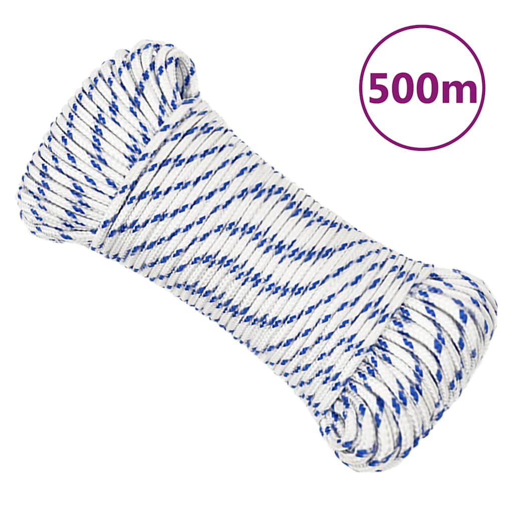 vidaXL Boot touw 4 mm 500 polypropyleen wit