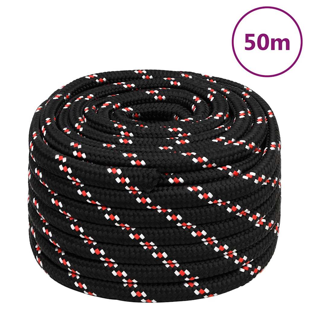 Boottouw 20 mm 50 m polypropyleen zwart is nu te koop bij PeponiXL, paradijselijk wonen!