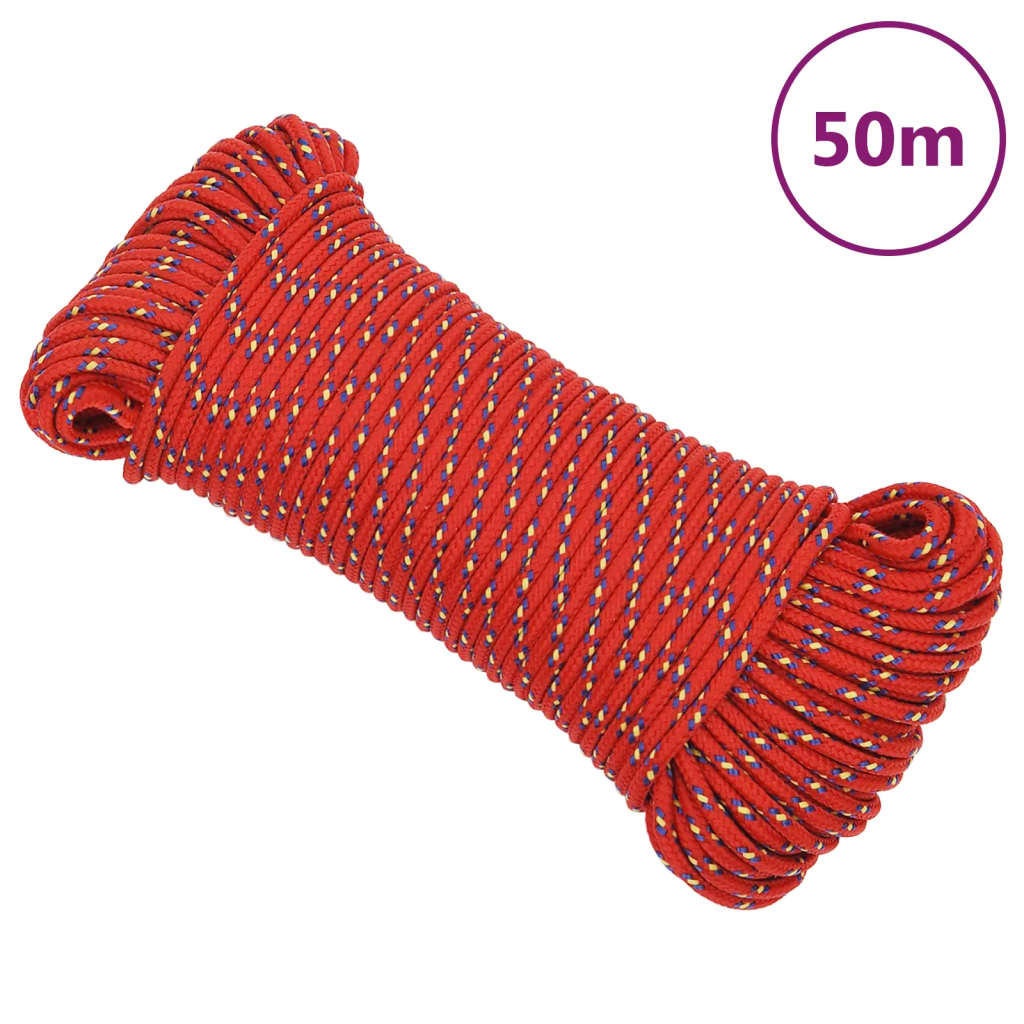 Boottouw 5 mm 50 m polypropyleen rood is nu te koop bij PeponiXL, paradijselijk wonen!