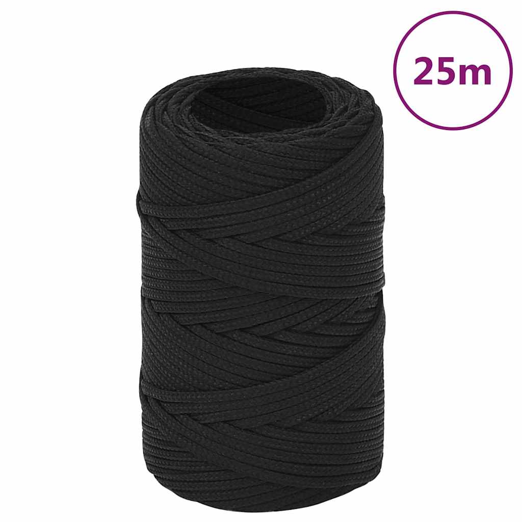 Boottouw 2 mm 25 m polypropeen zwart is nu te koop bij PeponiXL, paradijselijk wonen!