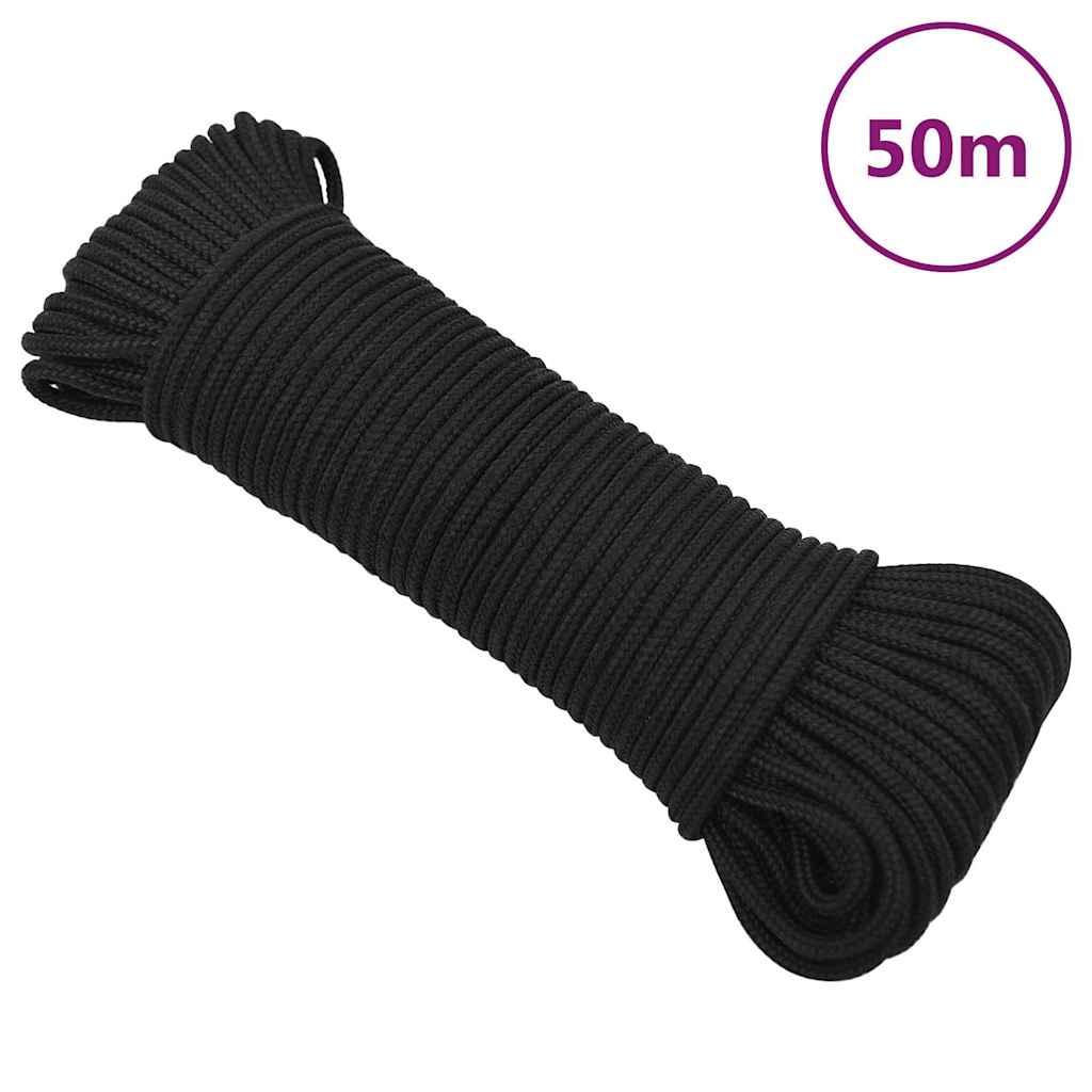 Boottouw 5 mm 50 m polypropeen zwart is nu te koop bij PeponiXL, paradijselijk wonen!