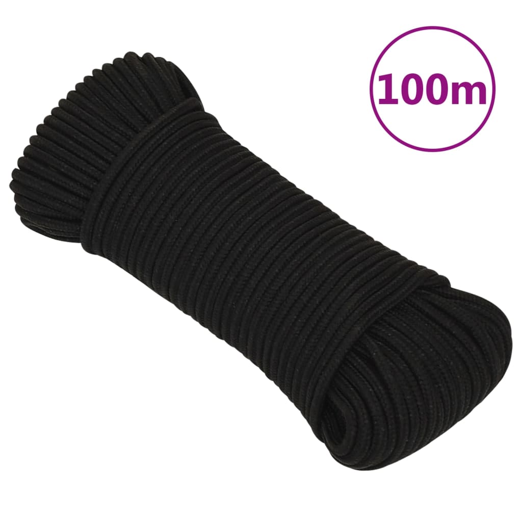 Werktouw 5 mm 100 m polyester zwart is nu te koop bij PeponiXL, paradijselijk wonen!