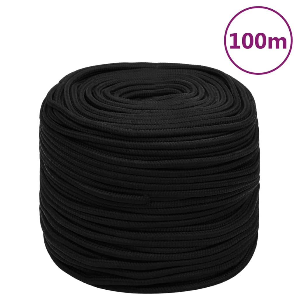Werktouw 8 mm 100 m polyester zwart is nu te koop bij PeponiXL, paradijselijk wonen!