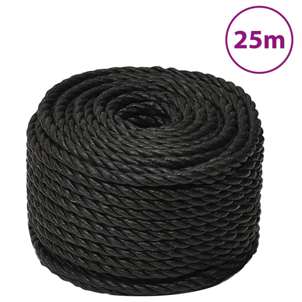 Werktouw 12 mm 25 m polypropeen zwart is nu te koop bij PeponiXL, paradijselijk wonen!