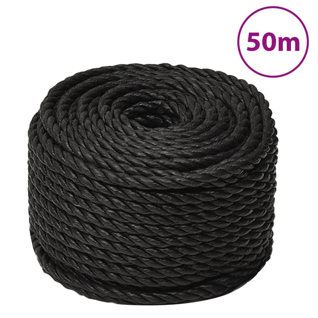 Werktouw 16 mm 50 m polypropeen zwart is nu te koop bij PeponiXL, paradijselijk wonen!