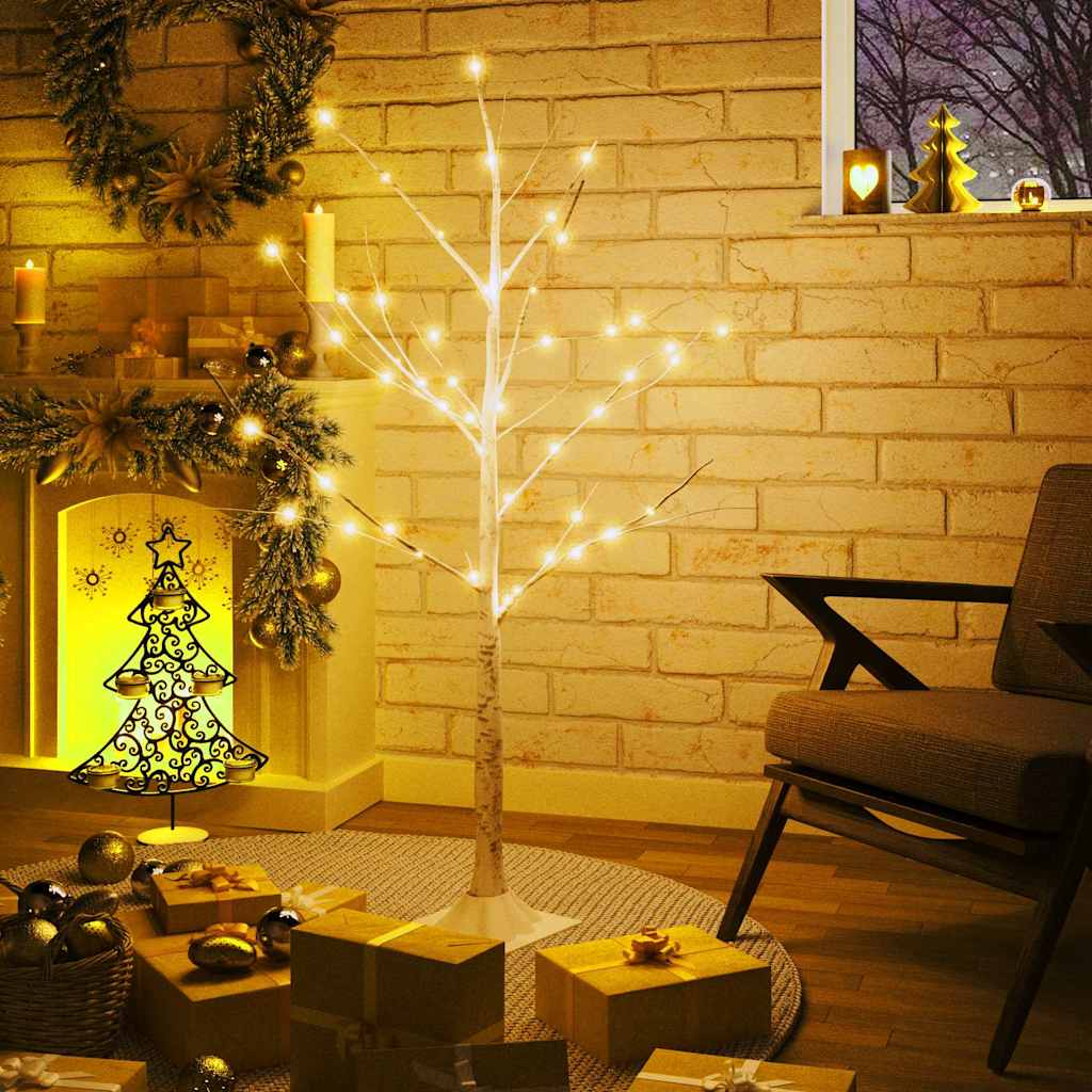 Berkenboom LED 48 LED's warmwit 120 cm wit is nu te koop bij PeponiXL, paradijselijk wonen!