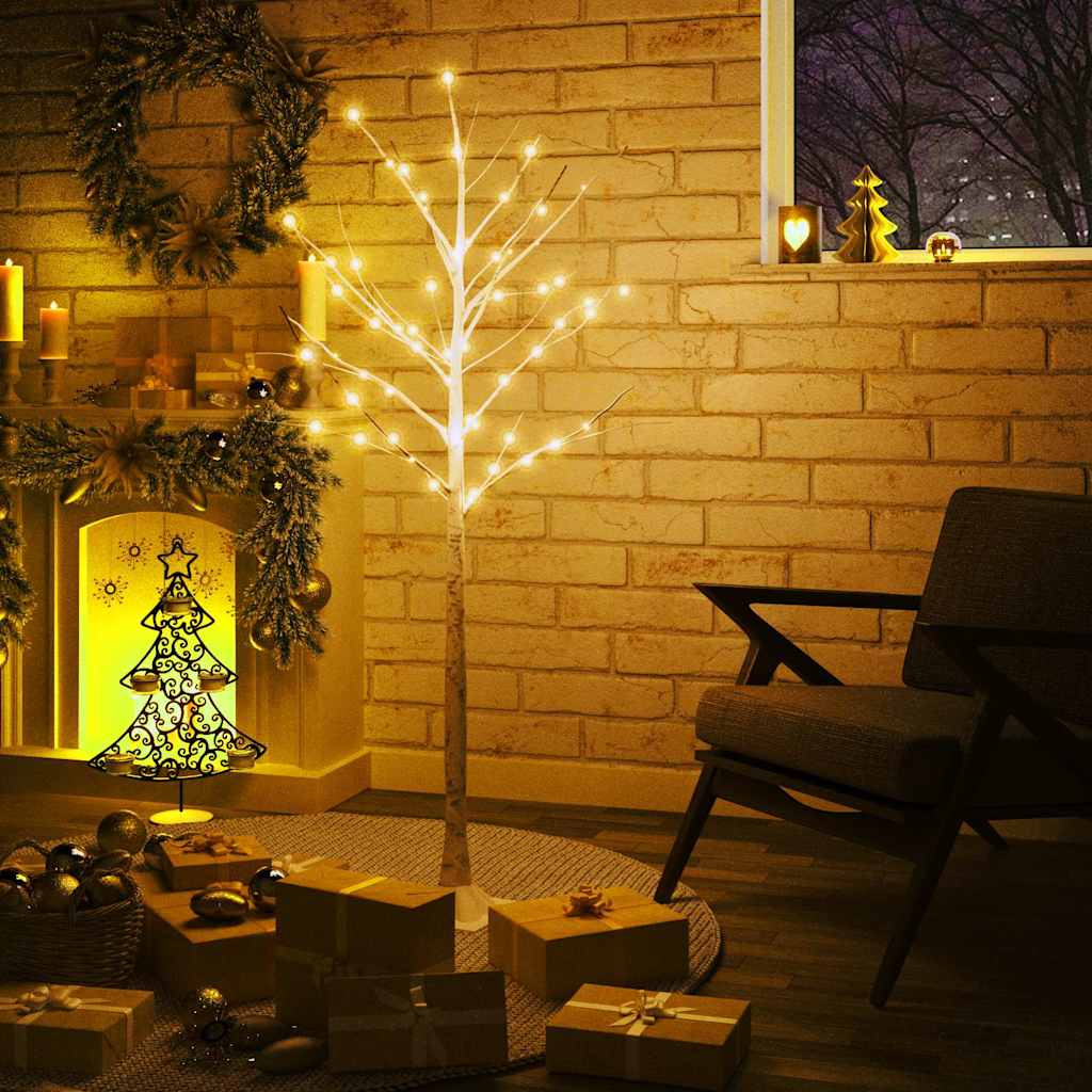 Berkenboom LED 72 LED's warmwit 150 cm wit is nu te koop bij PeponiXL, paradijselijk wonen!