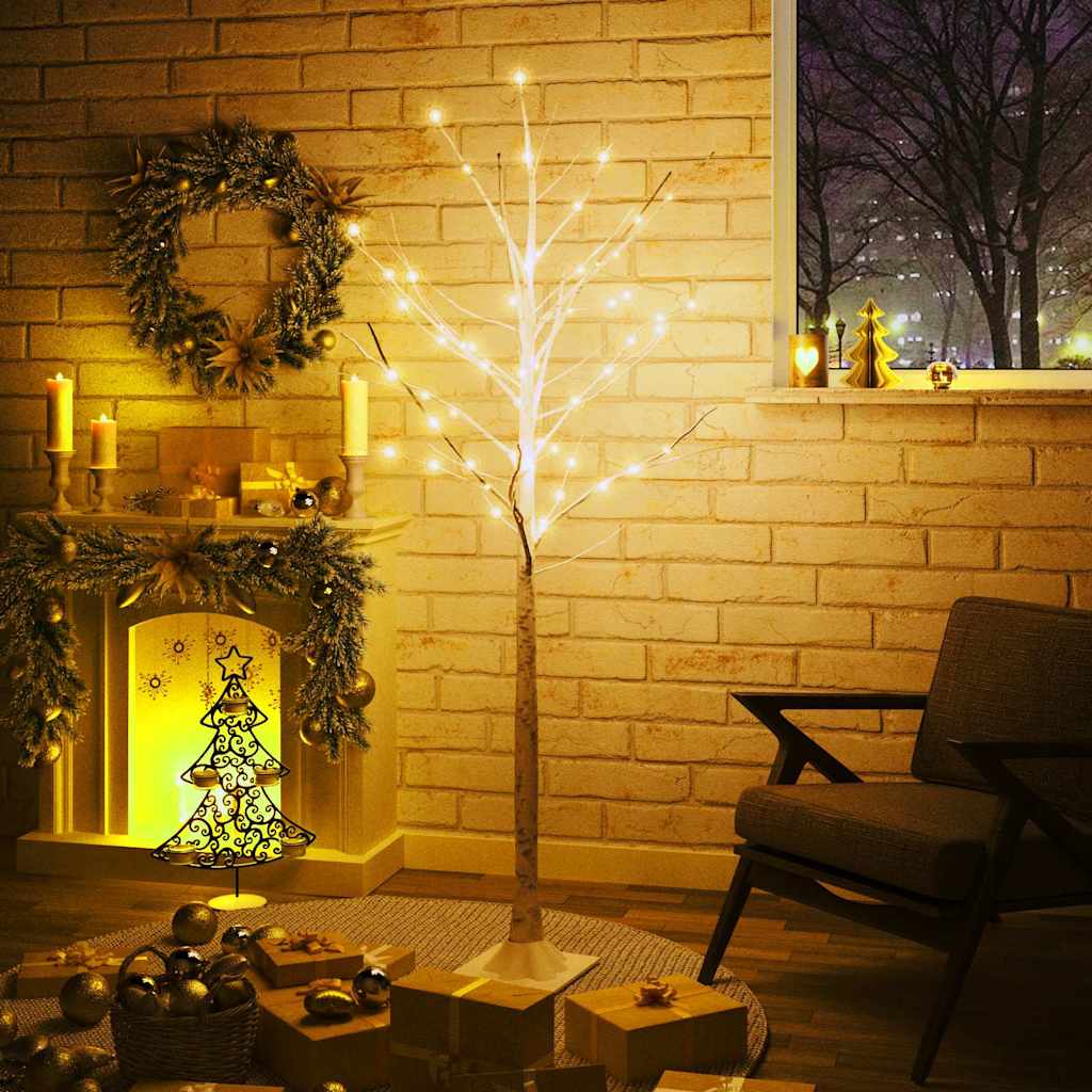 Berkenboom LED 96 LED's warmwit 180 cm wit is nu te koop bij PeponiXL, paradijselijk wonen!