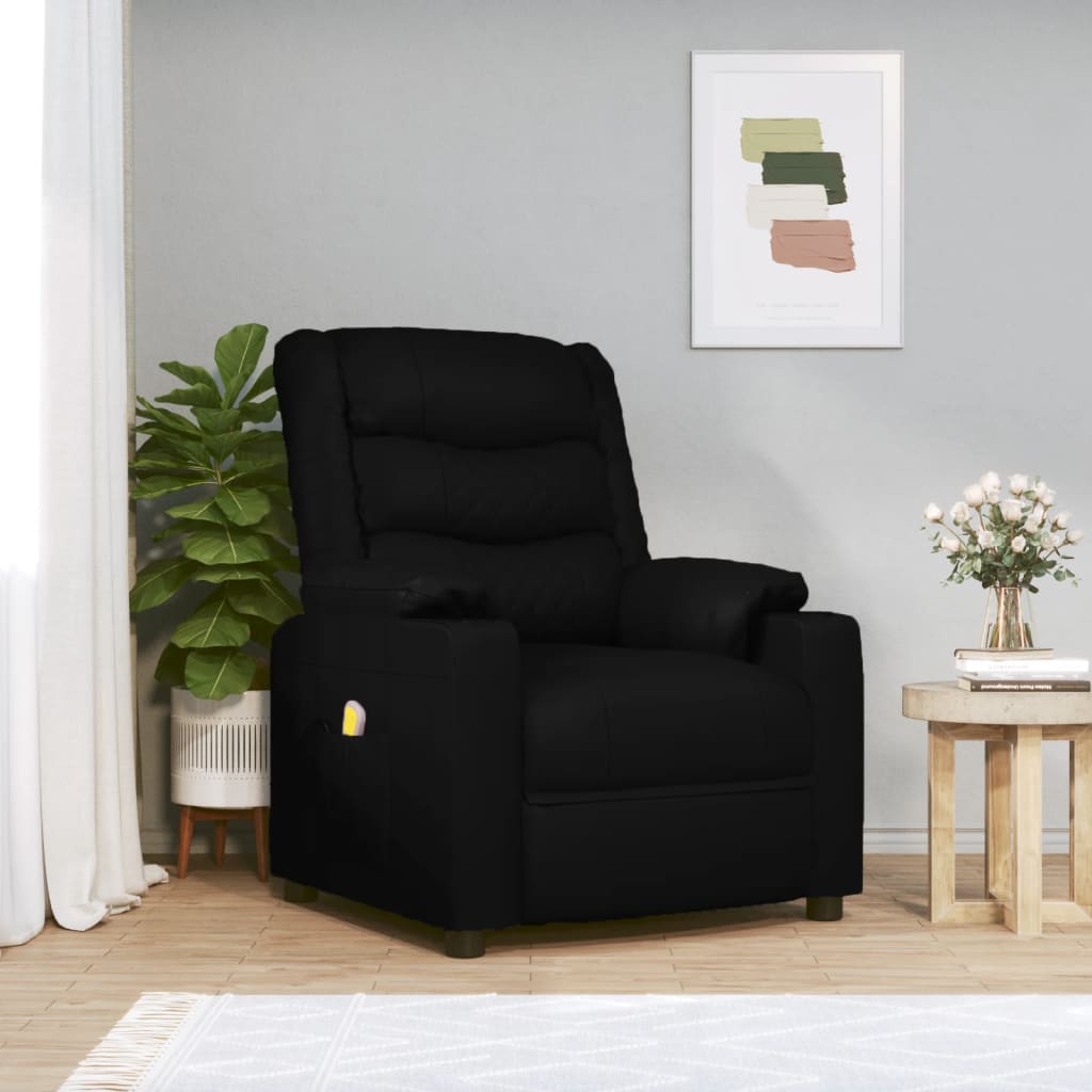 Massagestoel kunstleer zwart is nu te koop bij PeponiXL, paradijselijk wonen!