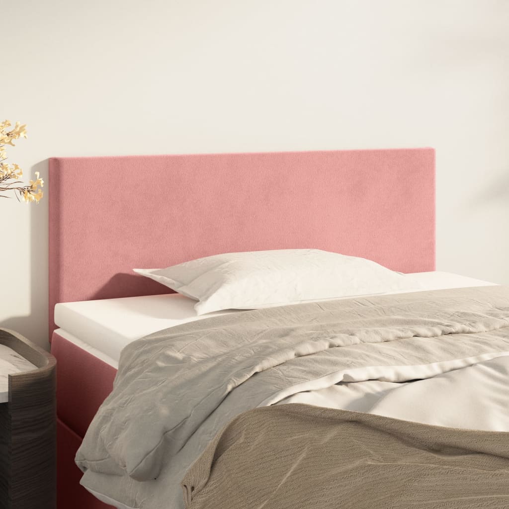 Hoofdbord 100x5x78/88 cm fluweel roze is nu te koop bij PeponiXL, paradijselijk wonen!