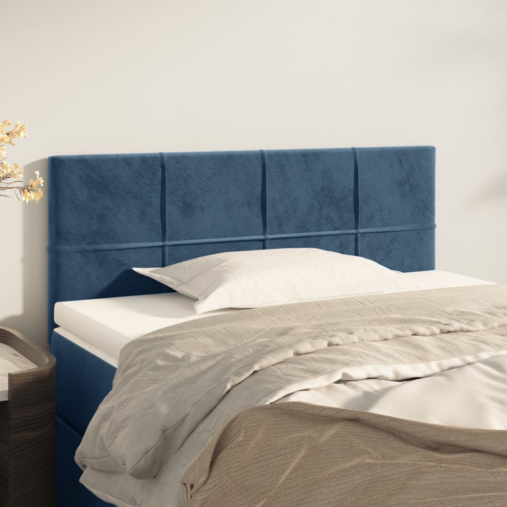 Hoofdbord 90x5x78/88 cm fluweel donkerblauw is nu te koop bij PeponiXL, paradijselijk wonen!