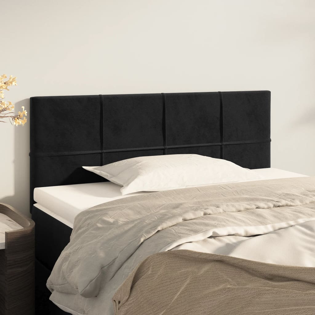Hoofdbord 100x5x78/88 cm fluweel zwart is nu te koop bij PeponiXL, paradijselijk wonen!