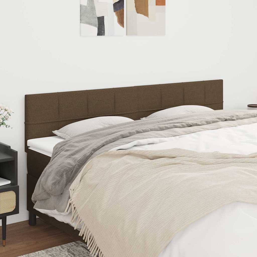 Hoofdborden 160x5x78/88 cm stof donkerbruin is nu te koop bij PeponiXL, paradijselijk wonen!