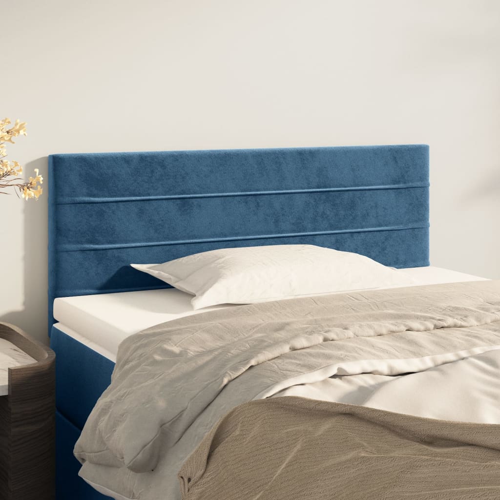 Hoofdbord 100x5x78/88 cm fluweel donkerblauw is nu te koop bij PeponiXL, paradijselijk wonen!