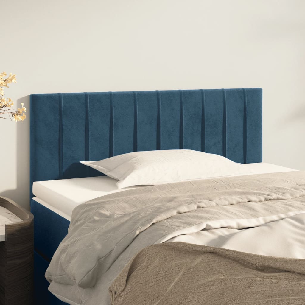 Hoofdbord 90x5x78/88 cm fluweel donkerblauw is nu te koop bij PeponiXL, paradijselijk wonen!