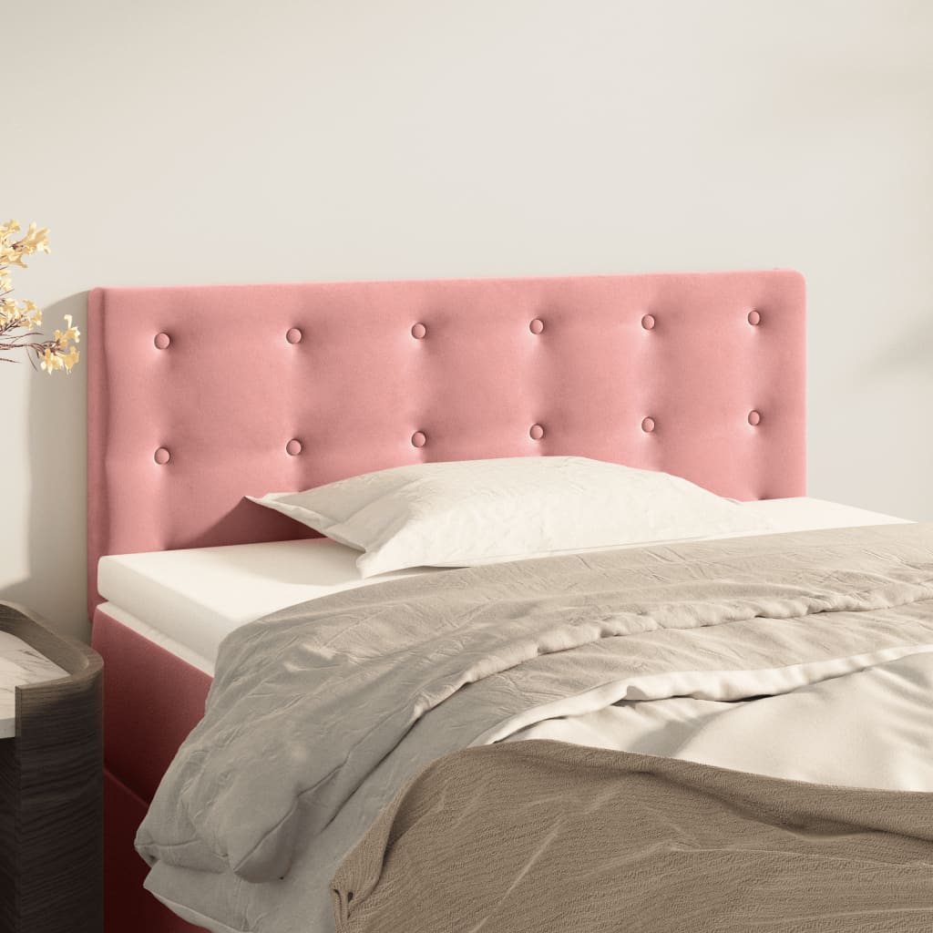 Hoofdbord 80x5x78/88 cm fluweel roze is nu te koop bij PeponiXL, paradijselijk wonen!