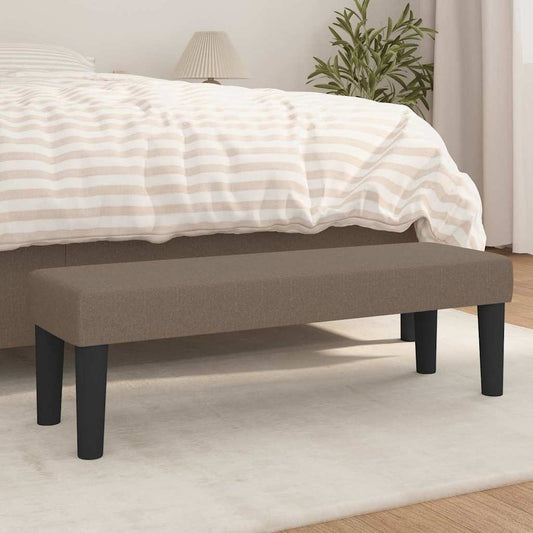 Bankje 100x30x30 cm stof taupe is nu te koop bij PeponiXL, paradijselijk wonen!