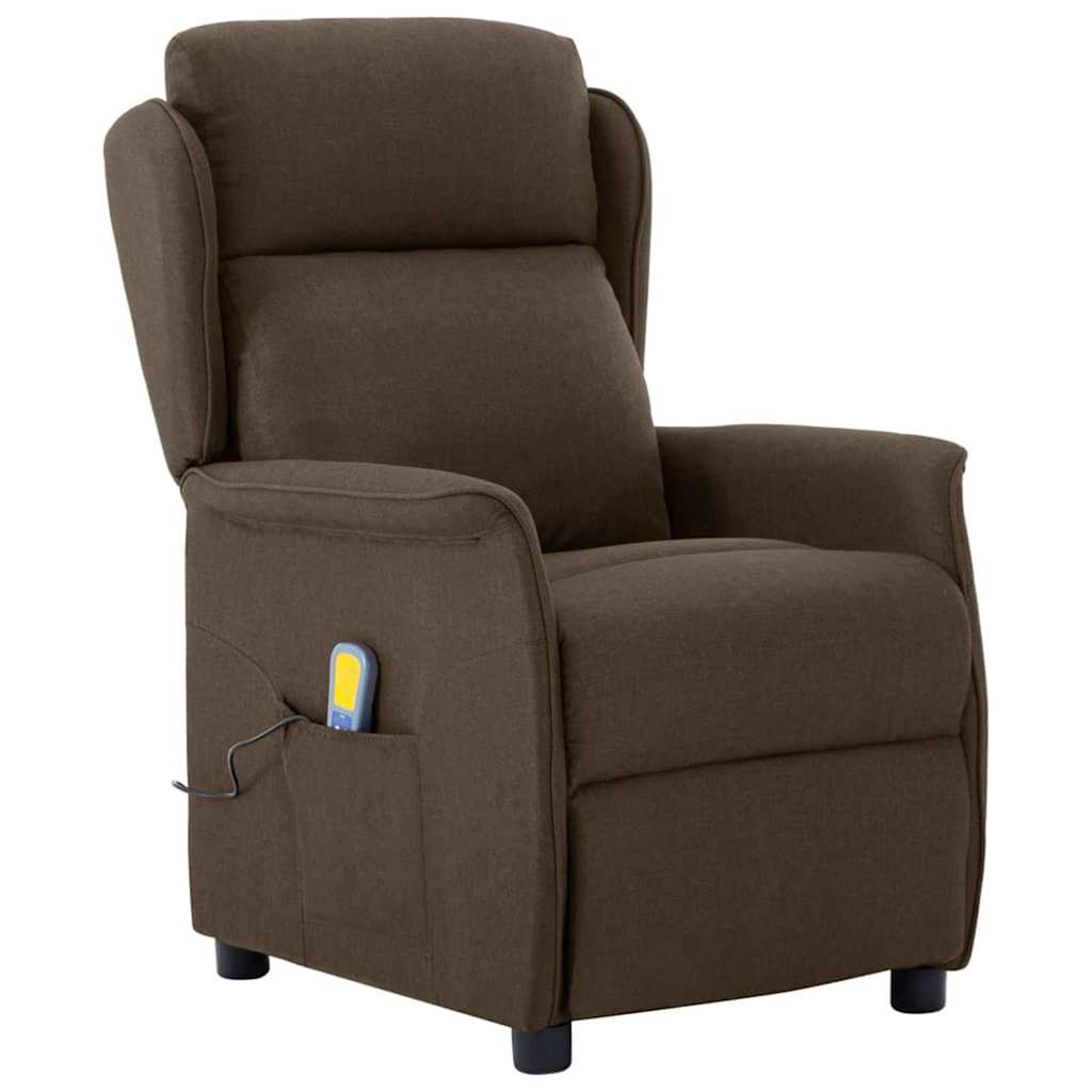 Massagestoel met kussen Bruin 93.5 x 67.5 x 101.5 cm Stof is nu te koop bij PeponiXL, paradijselijk wonen!