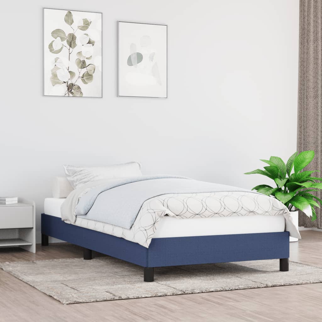 Bedframe zonder matras 80x200 cm stof blauw is nu te koop bij PeponiXL, paradijselijk wonen!