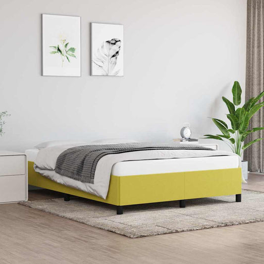 Bedframe zonder matras 140x200 cm stof groen is nu te koop bij PeponiXL, paradijselijk wonen!