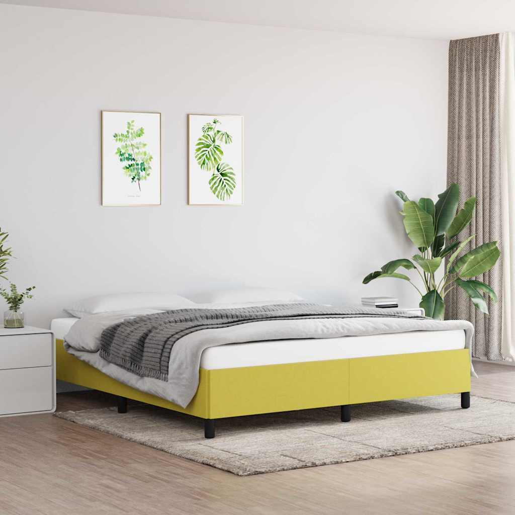 Bedframe zonder matras 160x200 cm stof groen is nu te koop bij PeponiXL, paradijselijk wonen!