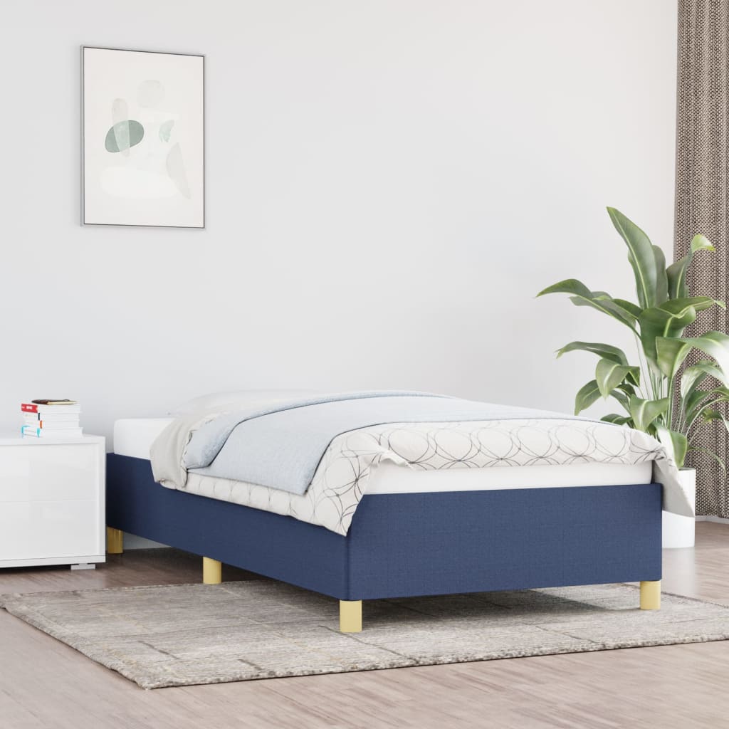 Bedframe zonder matras 90x190 cm stof blauw is nu te koop bij PeponiXL, paradijselijk wonen!