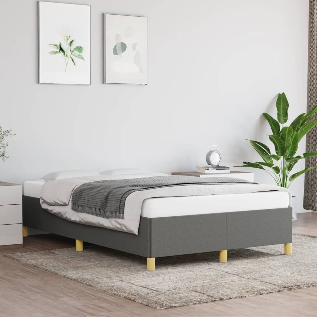 Bedframe zonder matras 120x200 cm stof donkergrijs is nu te koop bij PeponiXL, paradijselijk wonen!