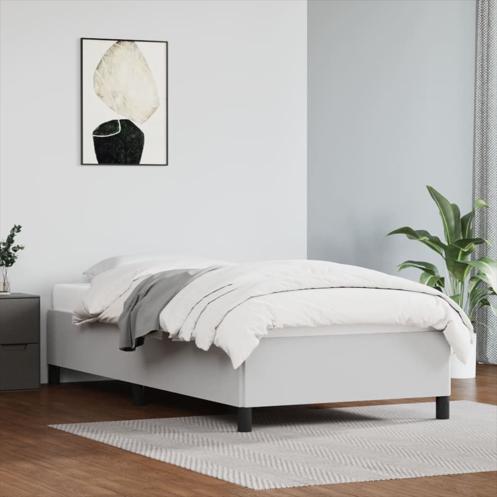 Bedframe kunstleer wit 80x200 cm is nu te koop bij PeponiXL, paradijselijk wonen!