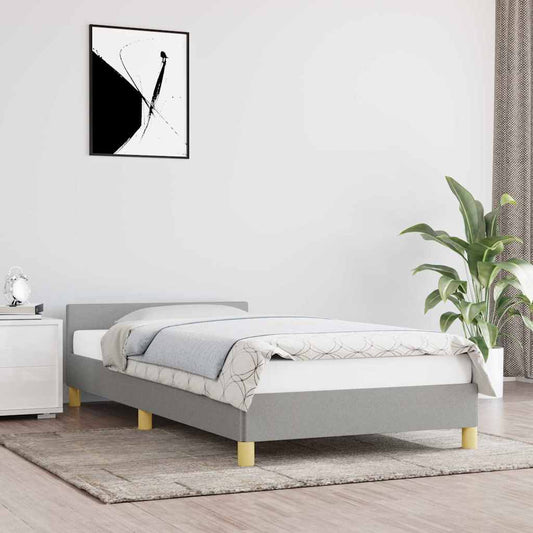 Bedframe zonder matras 90x190 cm stof lichtgrijs is nu te koop bij PeponiXL, paradijselijk wonen!