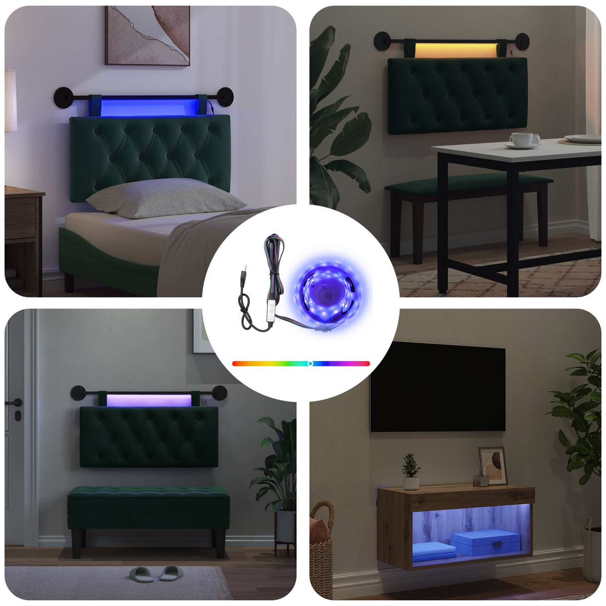 LED-strip 2 st Zwart SMD5050 is nu te koop bij PeponiXL, paradijselijk wonen!