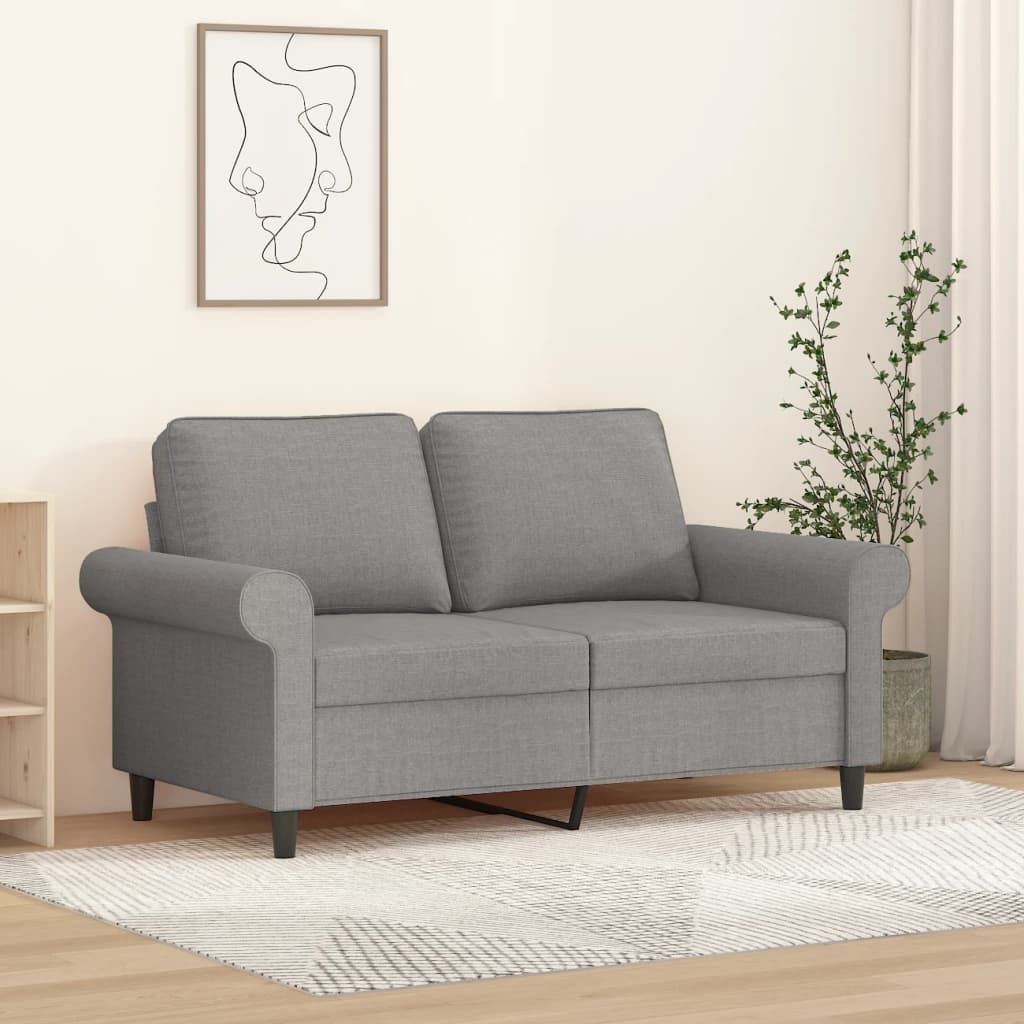 Tweezitsbank 120 cm stof lichtgrijs is nu te koop bij PeponiXL, paradijselijk wonen!