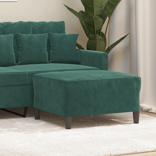Voetenbank 70x55x41 cm fluweel donkergroen is nu te koop bij PeponiXL, paradijselijk wonen!