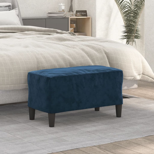 Bankje 70x35x41 cm fluweel blauw is nu te koop bij PeponiXL, paradijselijk wonen!