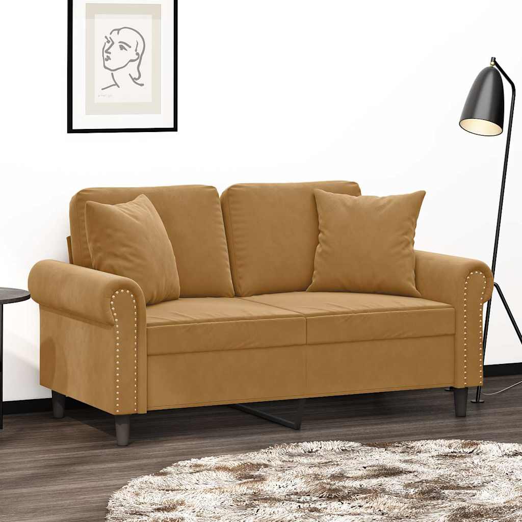 Sierkussens 2 st 40x40 cm fluweel bruin is nu te koop bij PeponiXL, paradijselijk wonen!