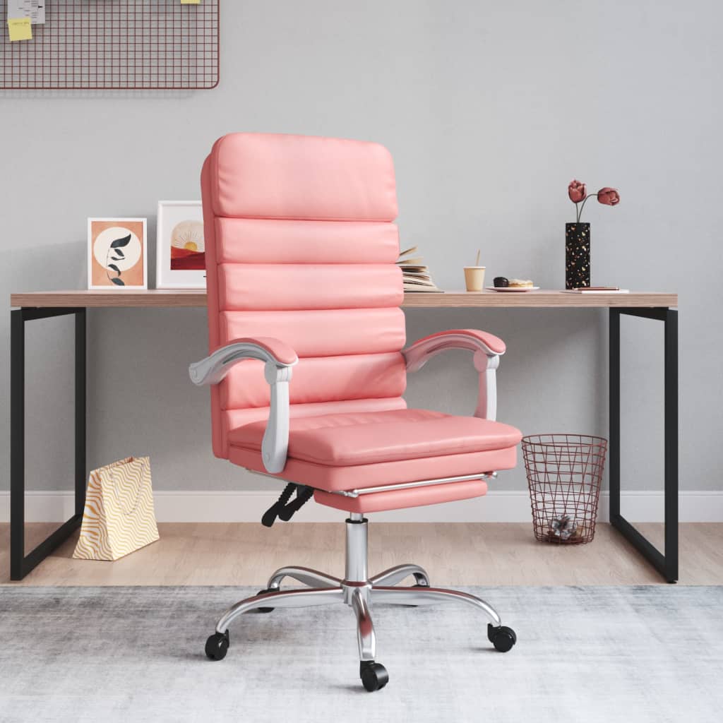Kantoorstoel massage verstelbaar kunstleer roze is nu te koop bij PeponiXL, paradijselijk wonen!