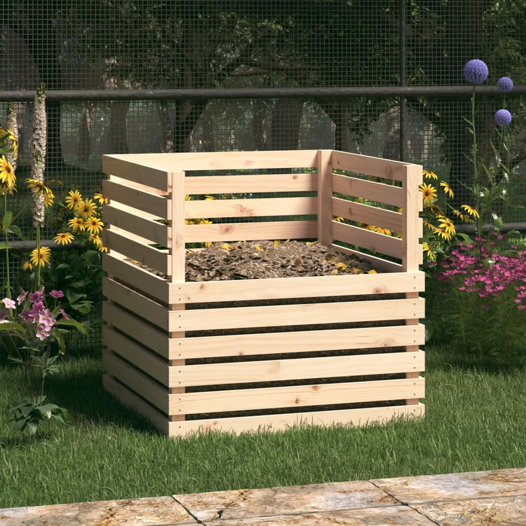 Compostbak 80x80x78 cm massief grenenhout is nu te koop bij PeponiXL, paradijselijk wonen!